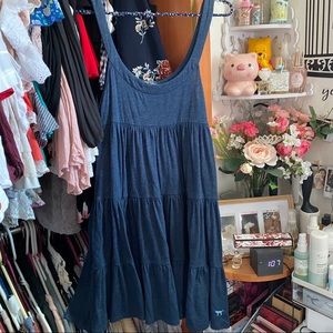 🚫 SOLD PINK navy blue babydoll dress